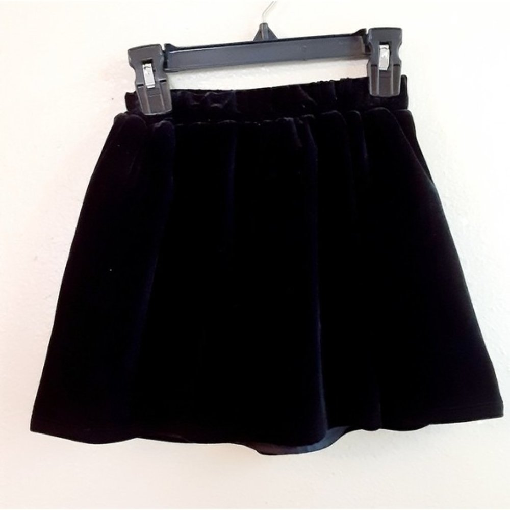 The Place Velvet Mini Skirt Black Girls Size 5/6